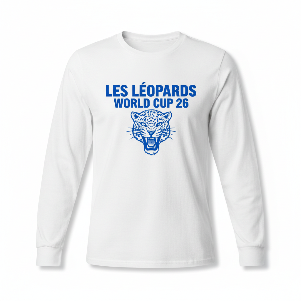 T-Shirt Manches Longues 🐆 Les Léopards World Cup 26